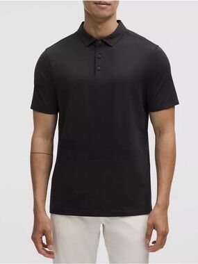lululemon athletica Men's Black Evolution Short-Sleeve Polo Size Small
